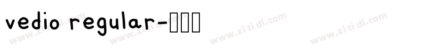 vedio regular字体转换